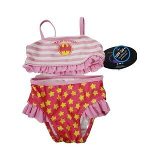 NEW Future Batgirl Swimsuit UPF 50+ Ruffle Trim 2 Piece Set Infant Size 3/6M